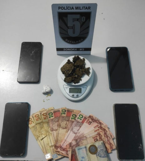 Imagem de compartilhamento para o artigo Rapaz é preso pela Polícia Militar por tráfico de drogas em Sonora da MS Todo dia